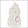 Angel ABCs Free-Standing Lace - G - Fits a 4x4" Hoop, Machine Embroidery Pattern,