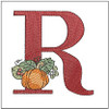 Vine Pumpkin - ABCs - R - Fits a 4x4" Hoop, Machine Embroidery Pattern,