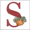 Vine Pumpkin - ABCs - S - Fits a 4x4" Hoop, Machine Embroidery Pattern,