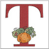 Vine Pumpkin - ABCs - T - Fits a 4x4" Hoop, Machine Embroidery Pattern,