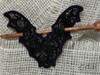 Flourished Bat Free-Standing-Lace Hair Bun Bling - Embroidery Designs & Patterns