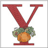 Vine Pumpkin - ABCs - Y- Fits a 4x4" Hoop, Machine Embroidery Pattern,