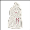 Angel ABCs Free-Standing Lace - R - Fits a 4x4" Hoop, Machine Embroidery Pattern,