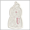 Angel ABCs Free-Standing Lace - U - Fits a 4x4" Hoop, Machine Embroidery Pattern,