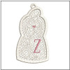 Angel ABCs Free-Standing Lace - Z - Fits a 4x4" Hoop, Machine Embroidery Pattern,