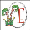 Elf Shoes  ABCs - E - Fits a 4x4" Hoop, Machine Embroidery Pattern,