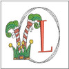 Elf Shoes  ABCs - L - Fits a 4x4" Hoop, Machine Embroidery Pattern,
