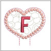 Floral Heart Pencil Topper ABCs - F - Embroidery Designs & Patterns