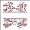 Floral Split Monogram ABCs Bundle - Embroidery Designs