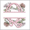 Floral Split Monogram ABCs Bundle - Embroidery Designs