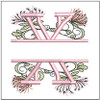 Floral Split Monogram ABCs Bundle - Embroidery Designs