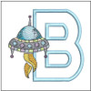 UFO Applique  ABCs B - Embroidery Designs & Patterns