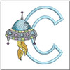 UFO Applique  ABCs C - Embroidery Designs & Patterns