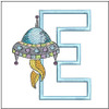 UFO Applique  ABCs E - Embroidery Designs & Patterns