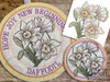 March Daffodils Hot Pad- Embroidery Designs