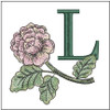 Pink Rose ABCs - L - Embroidery Designs & Patterns