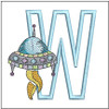 UFO Applique  ABCs W - Embroidery Designs & Patterns