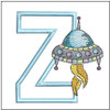 UFO Applique  ABCs Z - Embroidery Designs & Patterns