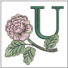 Pink Rose ABCs - U - Embroidery Designs & Patterns