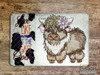 Highland Cow Tray & Mug Rug Bundle - Embroidery Designs