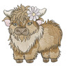 Highland Cow Tray & Mug Rug Bundle - Embroidery Designs