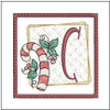 Candy Cane Coaster ABCs Bundle - Embroidery Designs