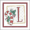Candy Cane Coaster ABCs Bundle - Embroidery Designs