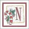 Candy Cane Coaster ABCs Bundle - Embroidery Designs