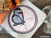 October Butterfly  Glasswing Coaster - Embroidery Designs & Patterns