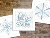 Let It Snow - Mini Pillow - Fits a 5x5' and 6x6" Hoop - Embroidery Designs
