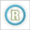 Zipper Stitch ABCs Charm - R - Embroidery Designs