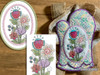Spring MIx Oven Mitt  Embroidery Designs