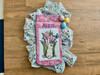 April Tulips and Bunny - Garden Flag Set  - Embroidery Designs