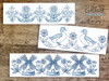 Delft Blue Border - Ducks - Embroidery Designs & Patterns