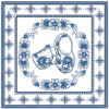Delft Blue Clogs Quilt Block - Embroidery Designs