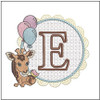 Baby Giraffe Font Applique - E - Embroidery Designs