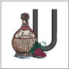 Bella Vino Font - U - Embroidery Designs