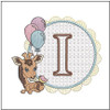 Baby Giraffe Font Applique - I - Embroidery Designs