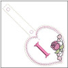 Heart Key Chain ABCs  - Embroidery Designs