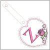 Heart Key Chain ABCs  - Embroidery Designs