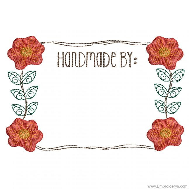 Poppies Quilt Label - Embroidery Designs