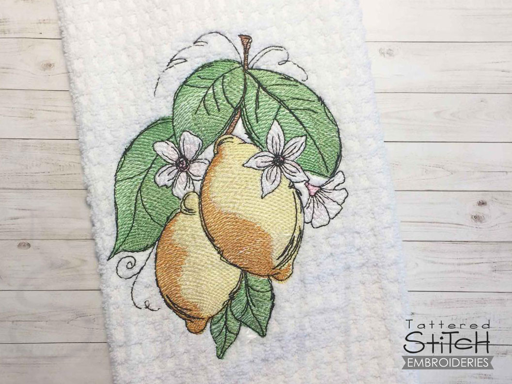 2 Lemons Machine Embroidery Designs Tattered Stitch Embroideries