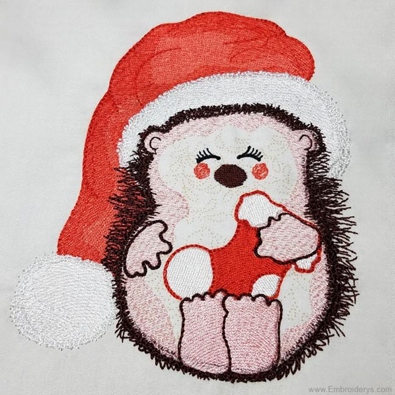 ITH Gift Tag: Jolly Santa Machine Embroidery Design - 2 Sizes