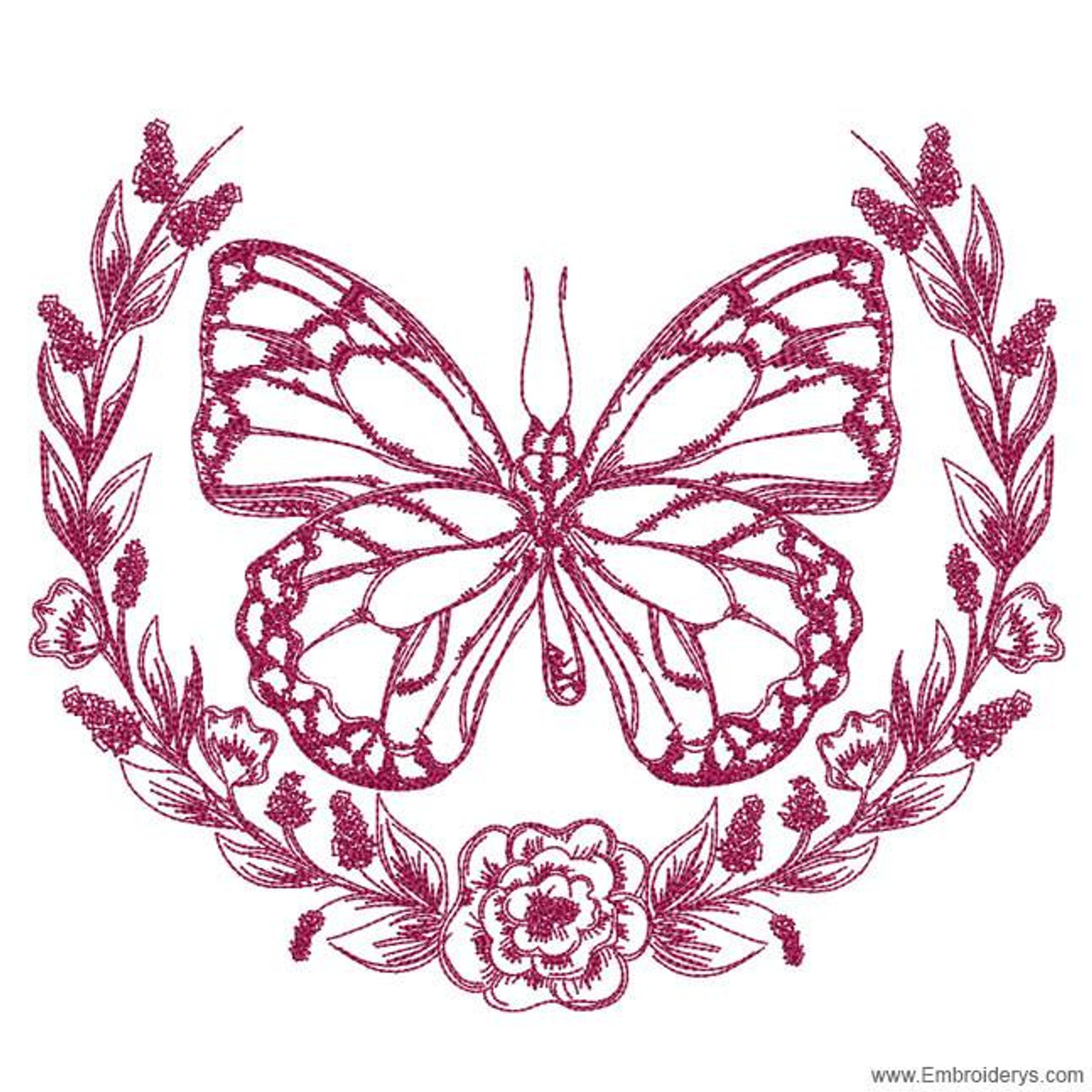 Louis Vuitton LV butterfly logo machine embroidery designs download