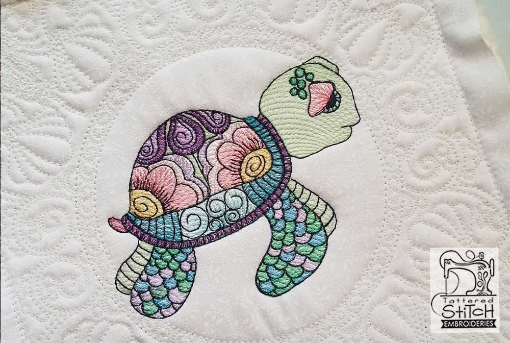 Turtle Quilt Block-Fits a 5x5