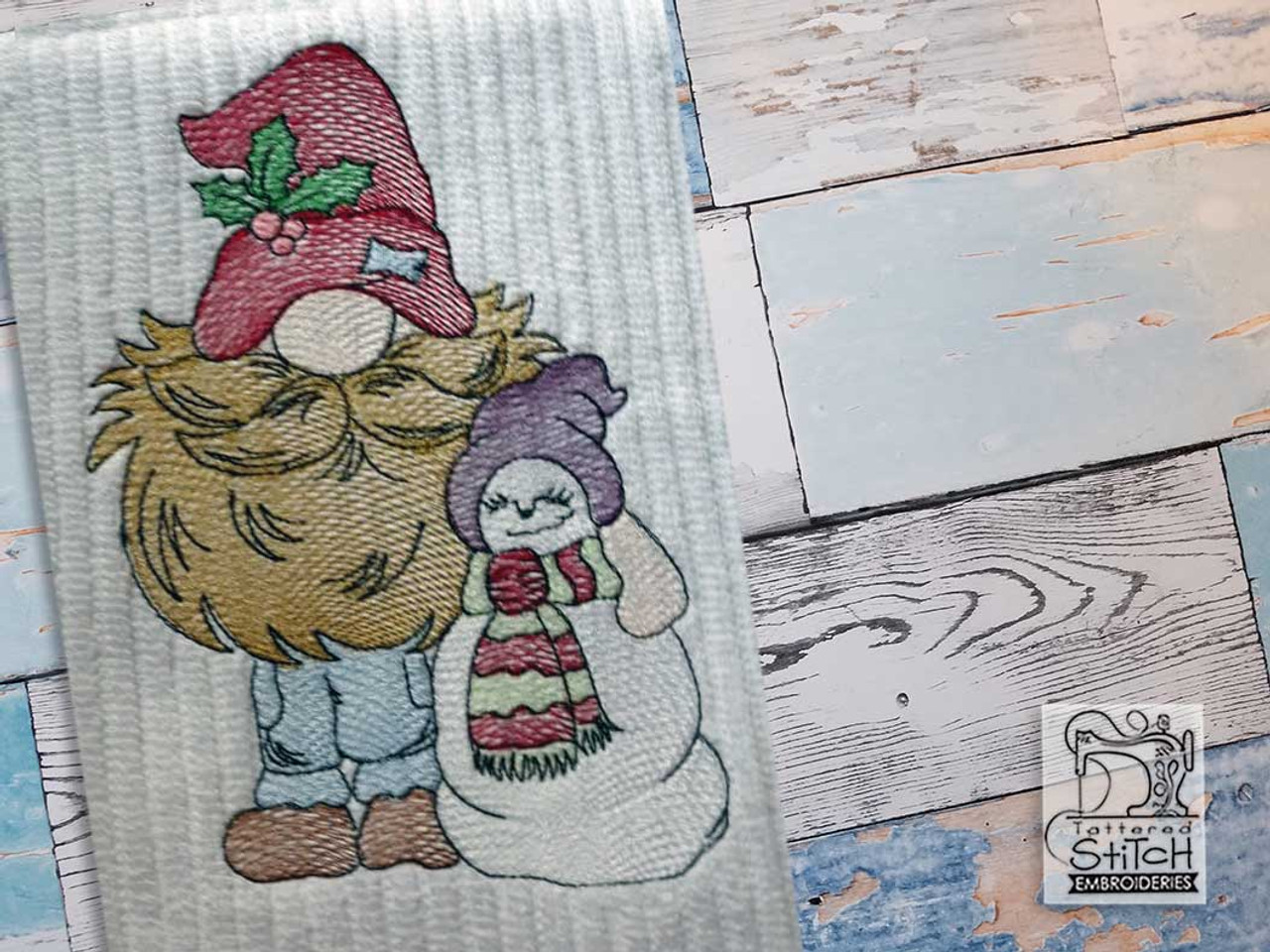 Santa Holiday Gift Card Holder- Fits a 4x4 Hoop - Instant Downloadable  Machine Embroidery - Light Fill Stitch - Tattered Stitch Embroideries