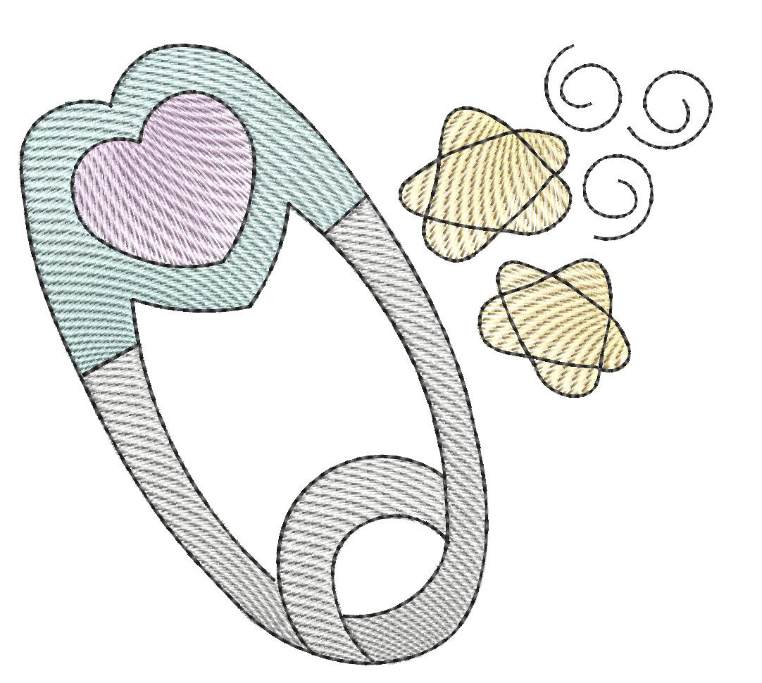 Baby Safety Pin - Embroidery Designs &amp; Patterns