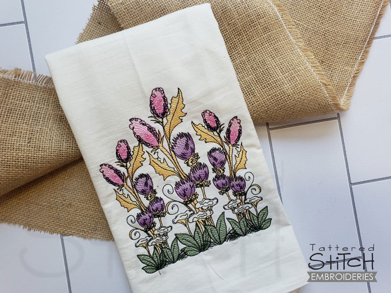 Lavender Bundle - Instant Downloadable Machine Embroidery - Light Fill  Stitch