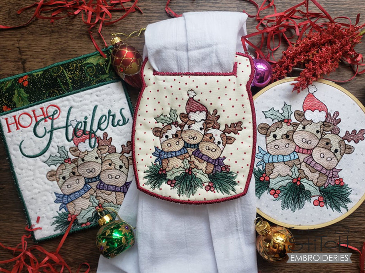 Holiday Gift Card Holders Bundle - Fits a 4x4 Hoop - Instant Downloadable  Machine Embroidery - Light Fill Stitch - Tattered Stitch Embroideries