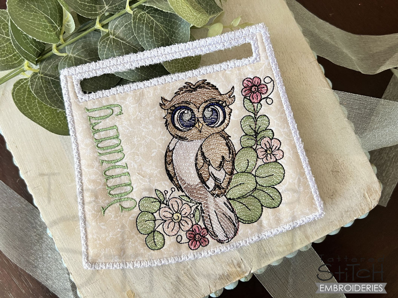 Embroidered Cushion Cover: Shop Owl Design Embroidered & Appliqué